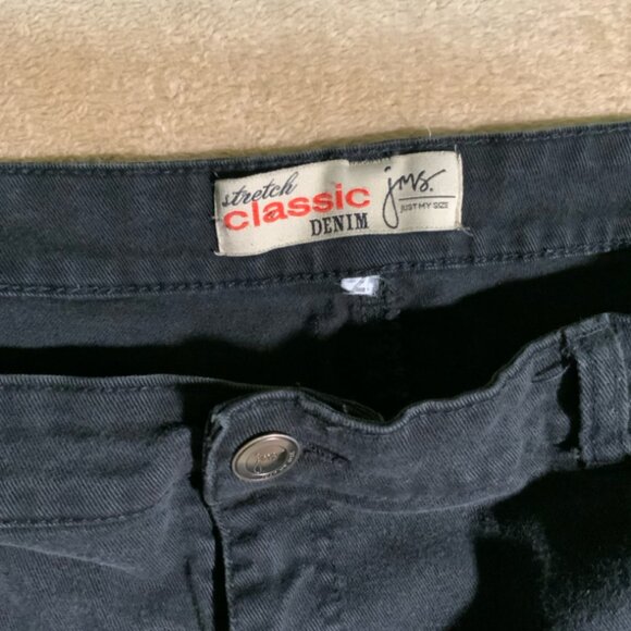 JMS Just My Size Jeans Womens 10 Black Straight‎ Mid Rise Denim Stretch (C) - Picture 6 of 7